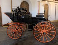 Horse carriage on display at Bodegas Lustau