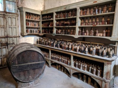The 'original' workshop of Manuel Maria González full of antique bottles.